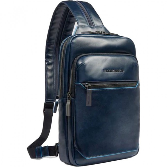 Рюкзак слинг мужской PIQUADRO BLUE SQUARE темно-синий CA6589B2/BLU2