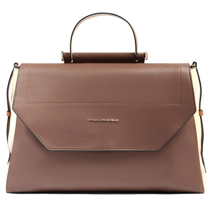 Сумка женская PIQUADRO CIRCLE коричневая/бежевая BD6777W92/MBE
